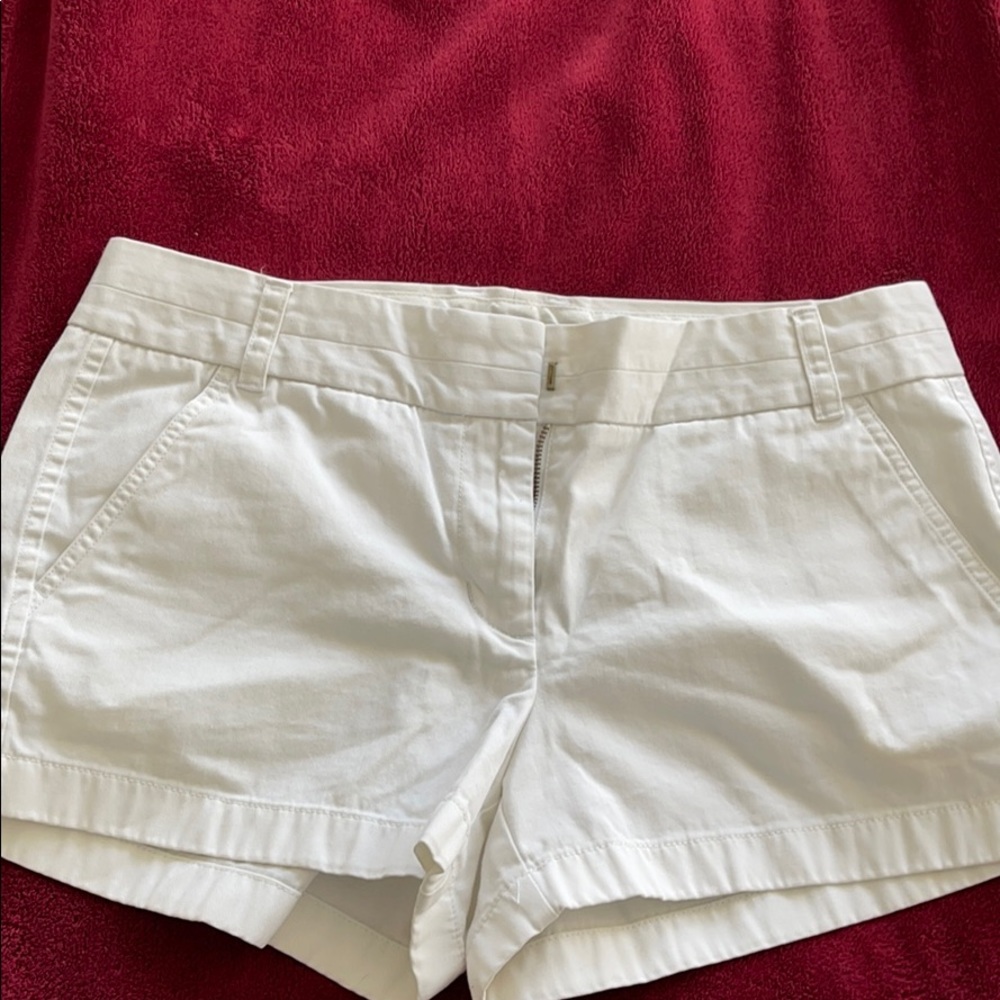 White J Crew Chino Shorts